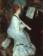 Pierre Renoir Lady at Piano oil painting on canvas